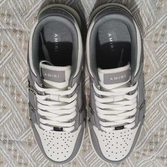 AMIRI Skel Top Low Grey & White Leather Sneakers main image 7